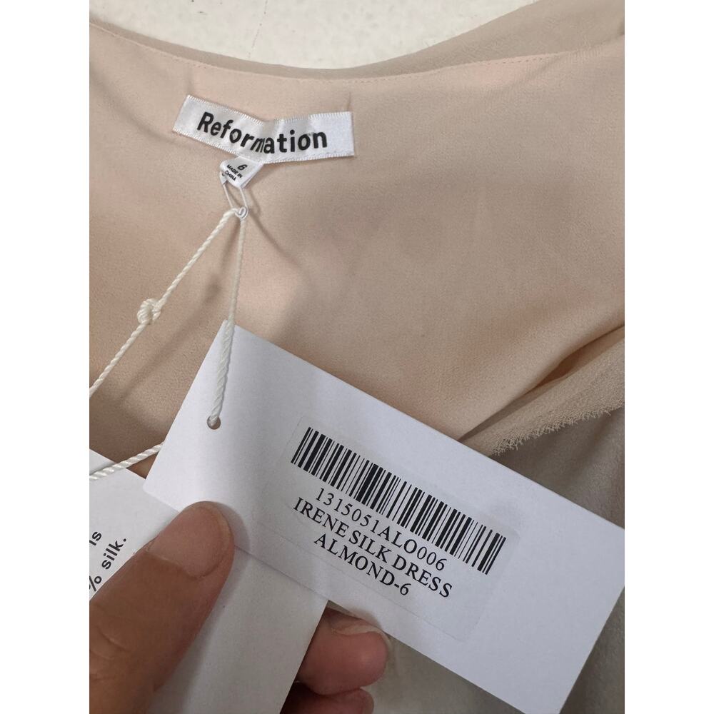 Reformation Satin Ivory Mini Dress - Picture 7 of 8